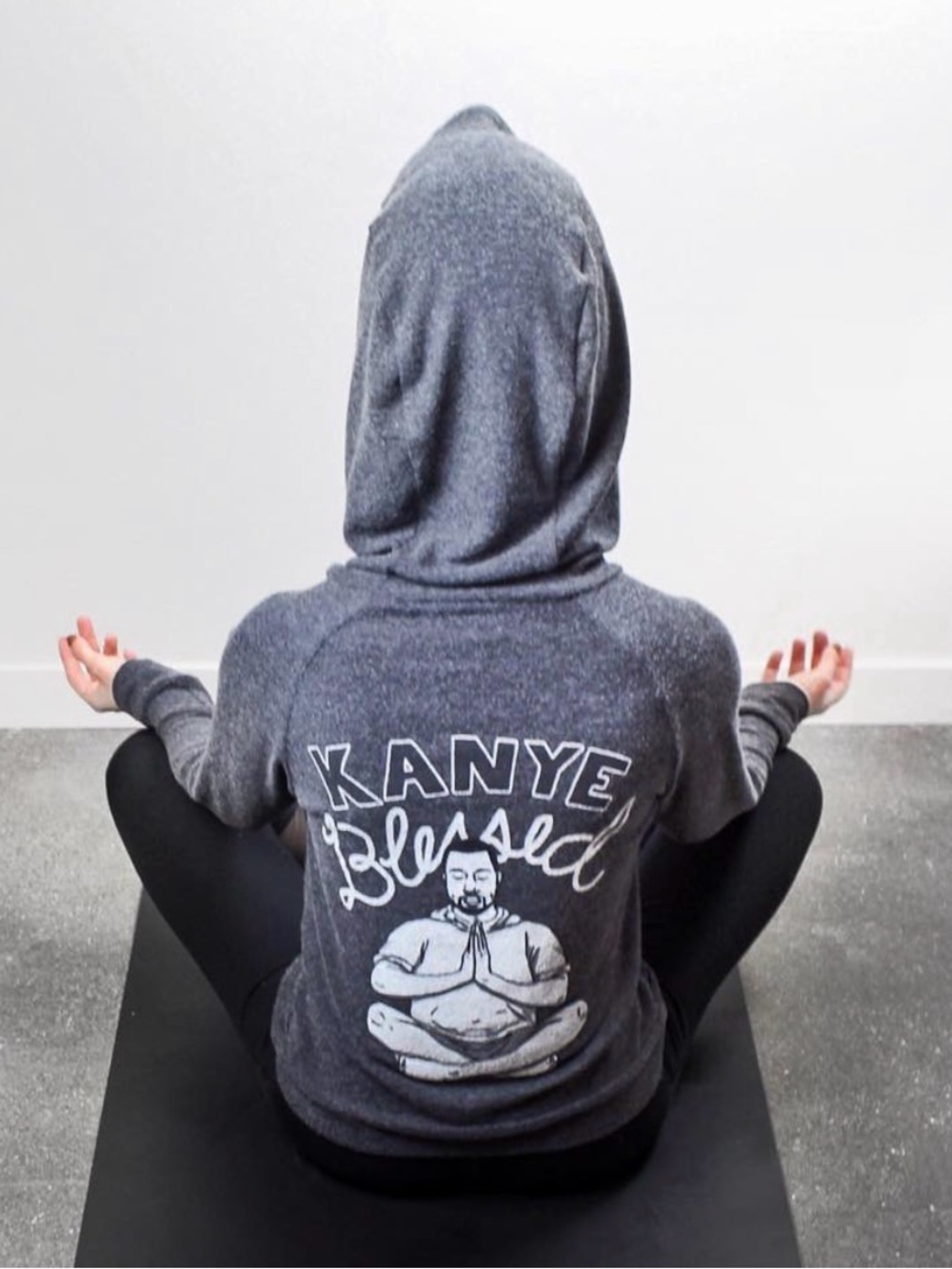 Kanye Blessed Graphic Hoodie - Gray